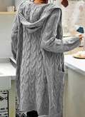 Exquisite women's plush cardigan with hood