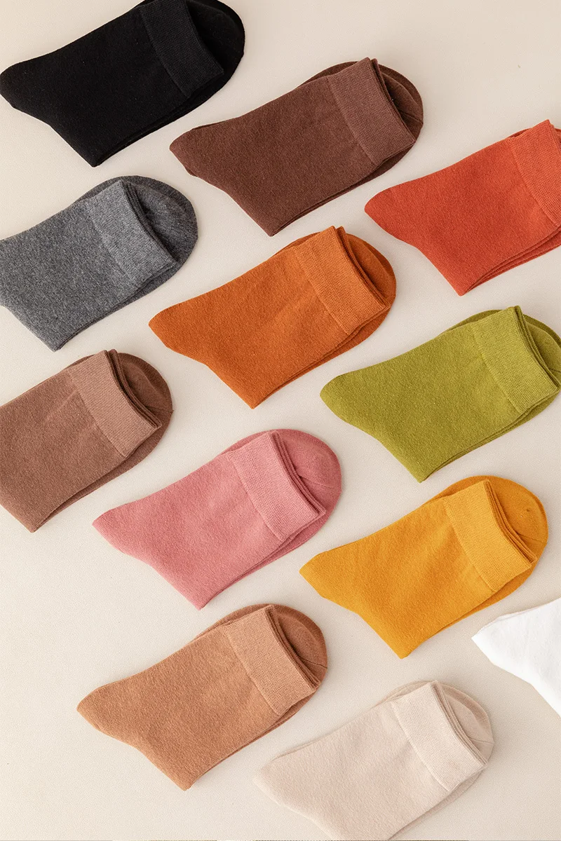 Short, multi-colored, exquisite women's socks